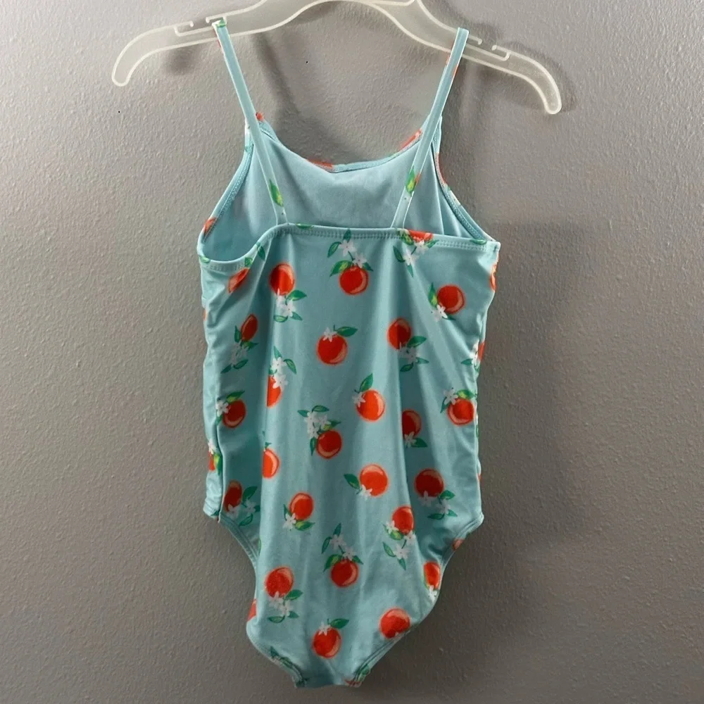 Wonder Nation Girls Blue Orange Print Summer Swimsuit size M(7-8)‎